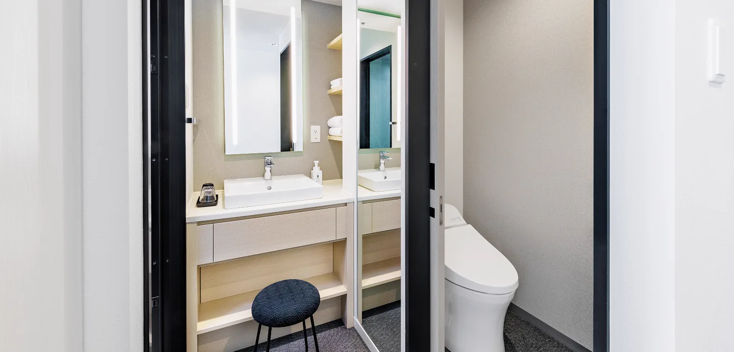 Hotel Hankyu RESPIRE OSAKA Standard Twin 독립 세면공간과 욕실
