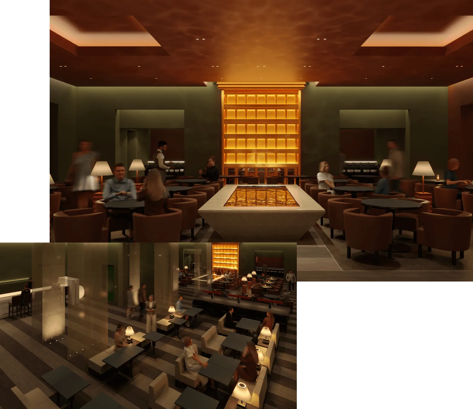 HOTEL IL PALAZZO 후쿠오카 레스토랑과 다이닝 공간