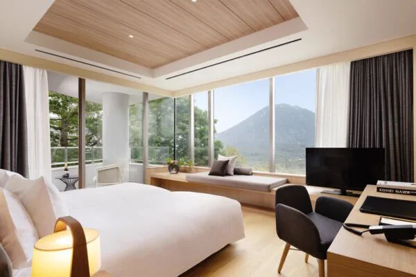 Setsu Niseko 3베드룸의 실제 침실과 가족 그룹 숙박 공간