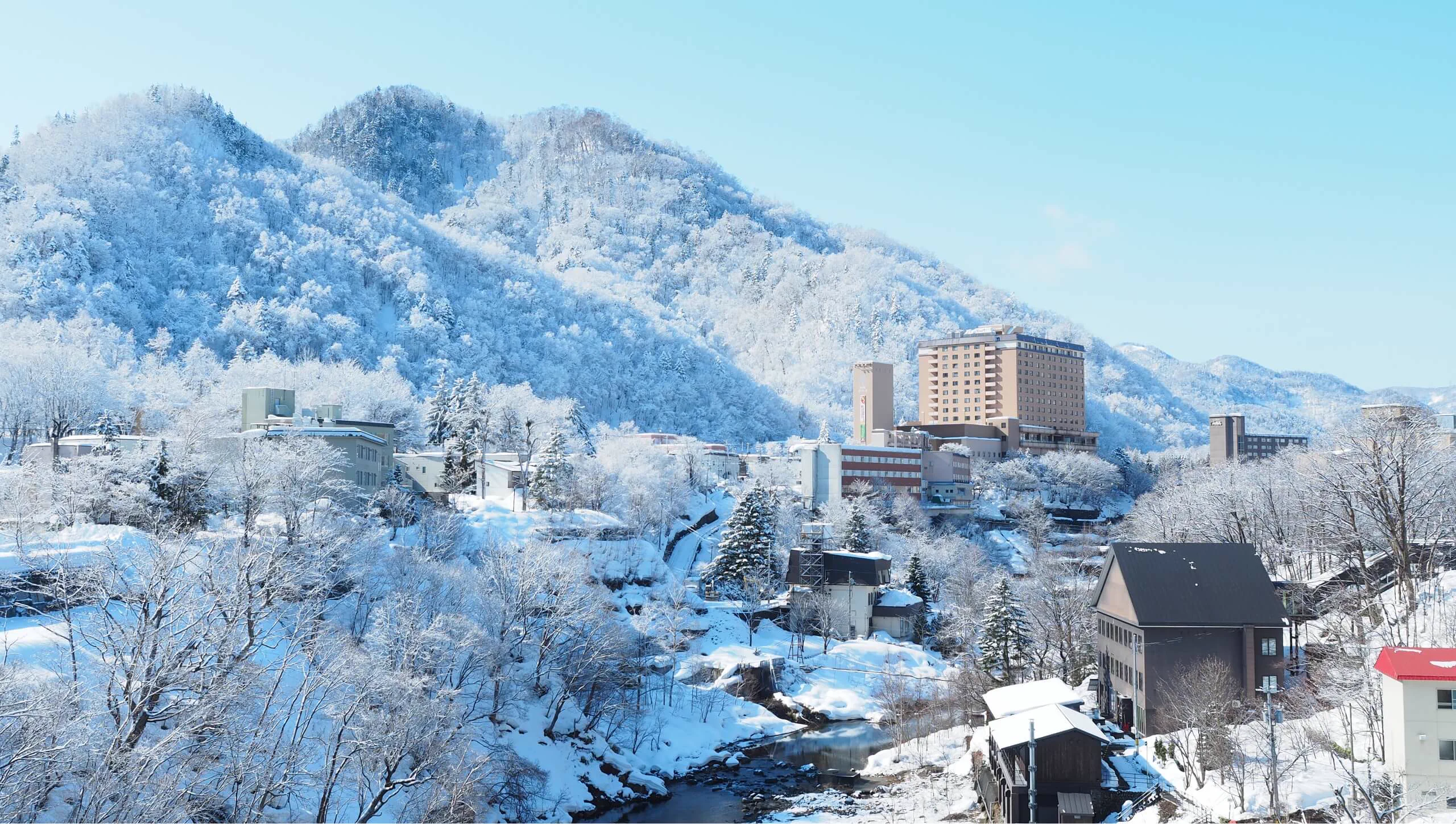 삿포로에서 접근하기 쉬운 겨울 조잔케이 온천마을과 설경