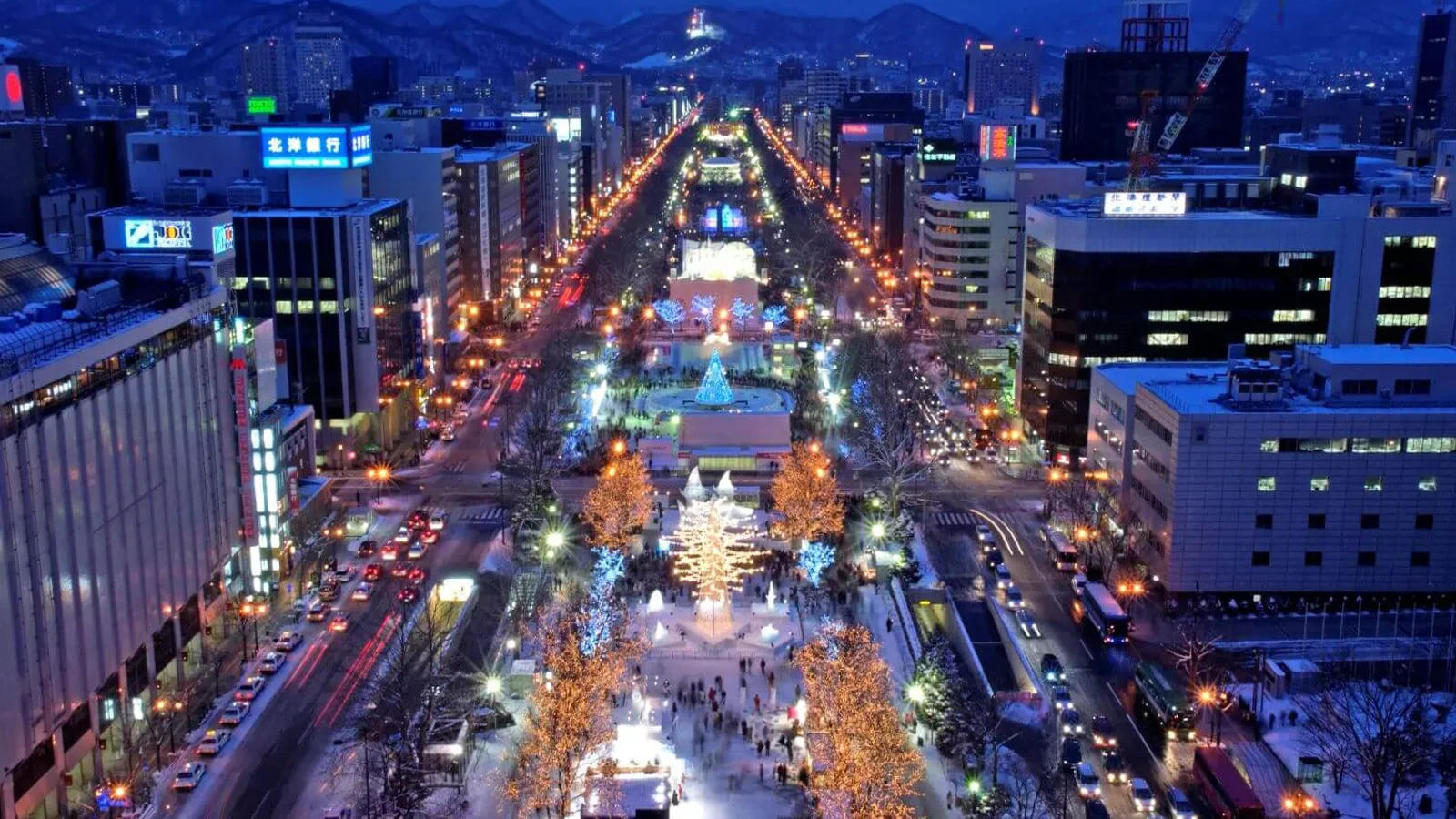 겨울 삿포로 도심과 눈길, 신치토세공항 도착 직후 렌터카를 미루는 판단을 설명하는 실제 풍경