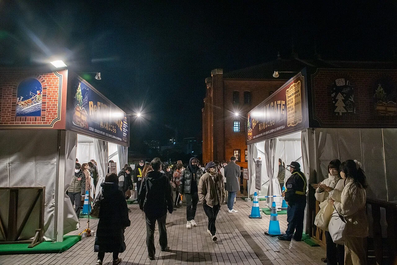 2022년 요코하마 아카렌가 크리스마스마켓 입장 통로